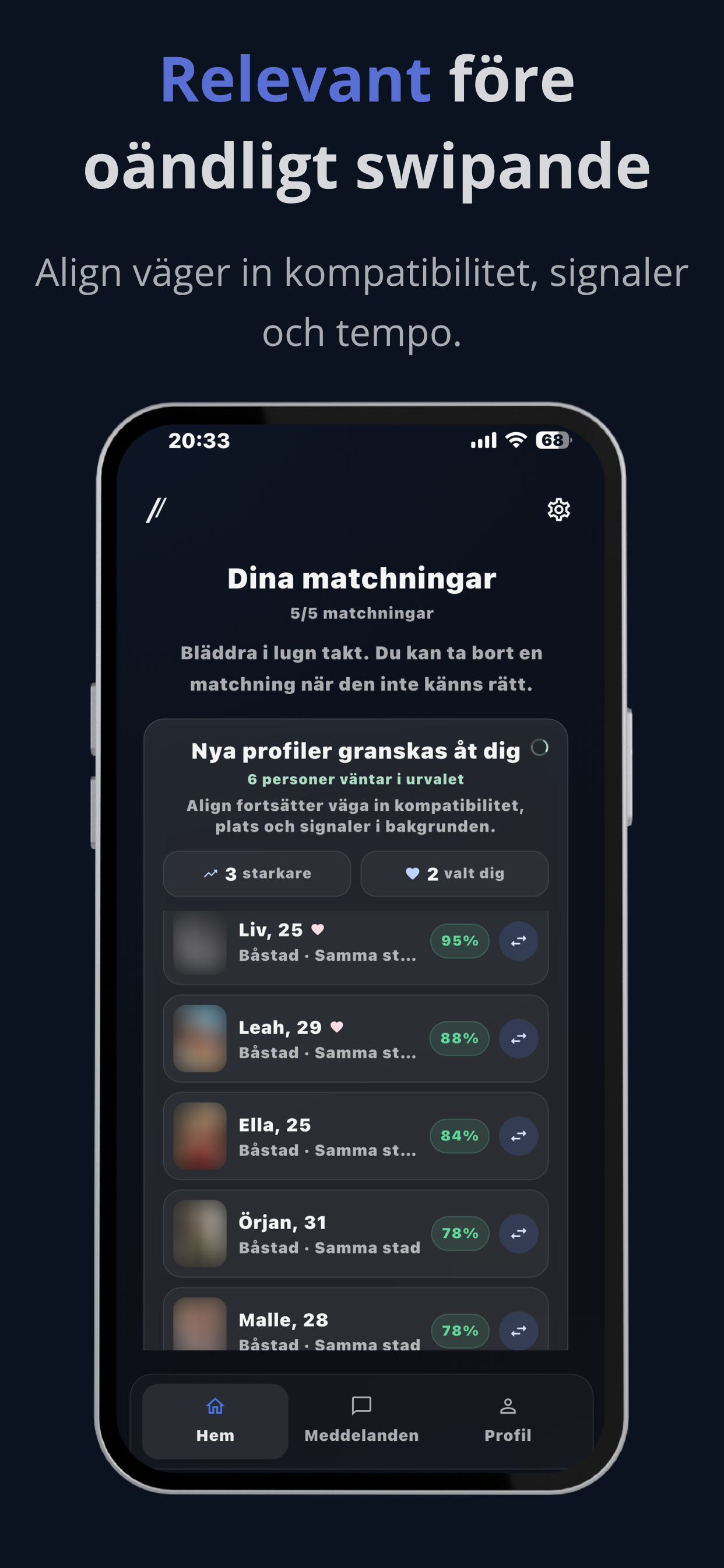 Align match analysis preview