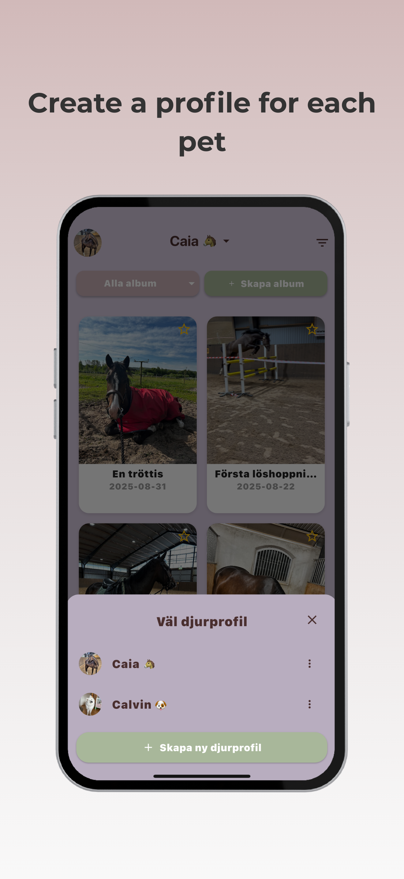 Child profile selector