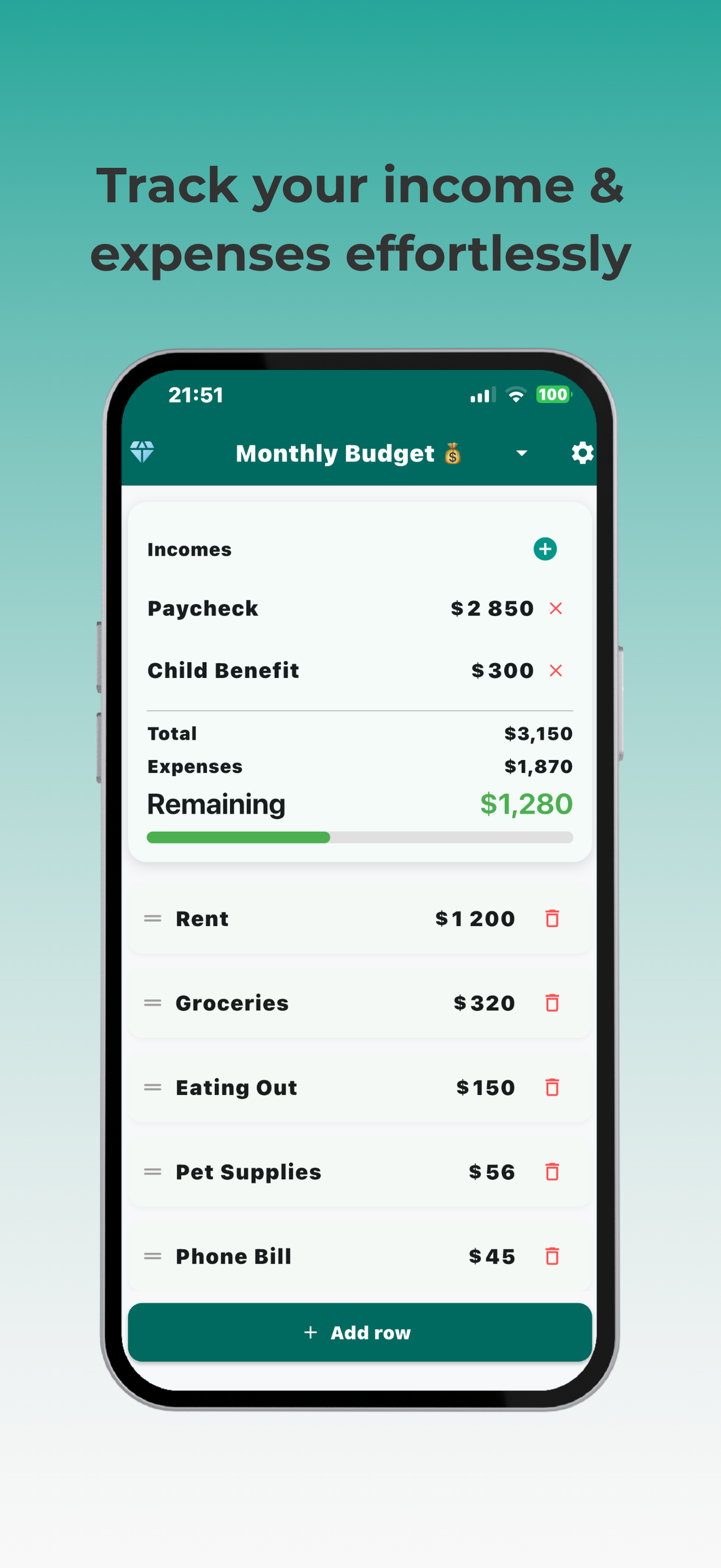 Home screen with memories