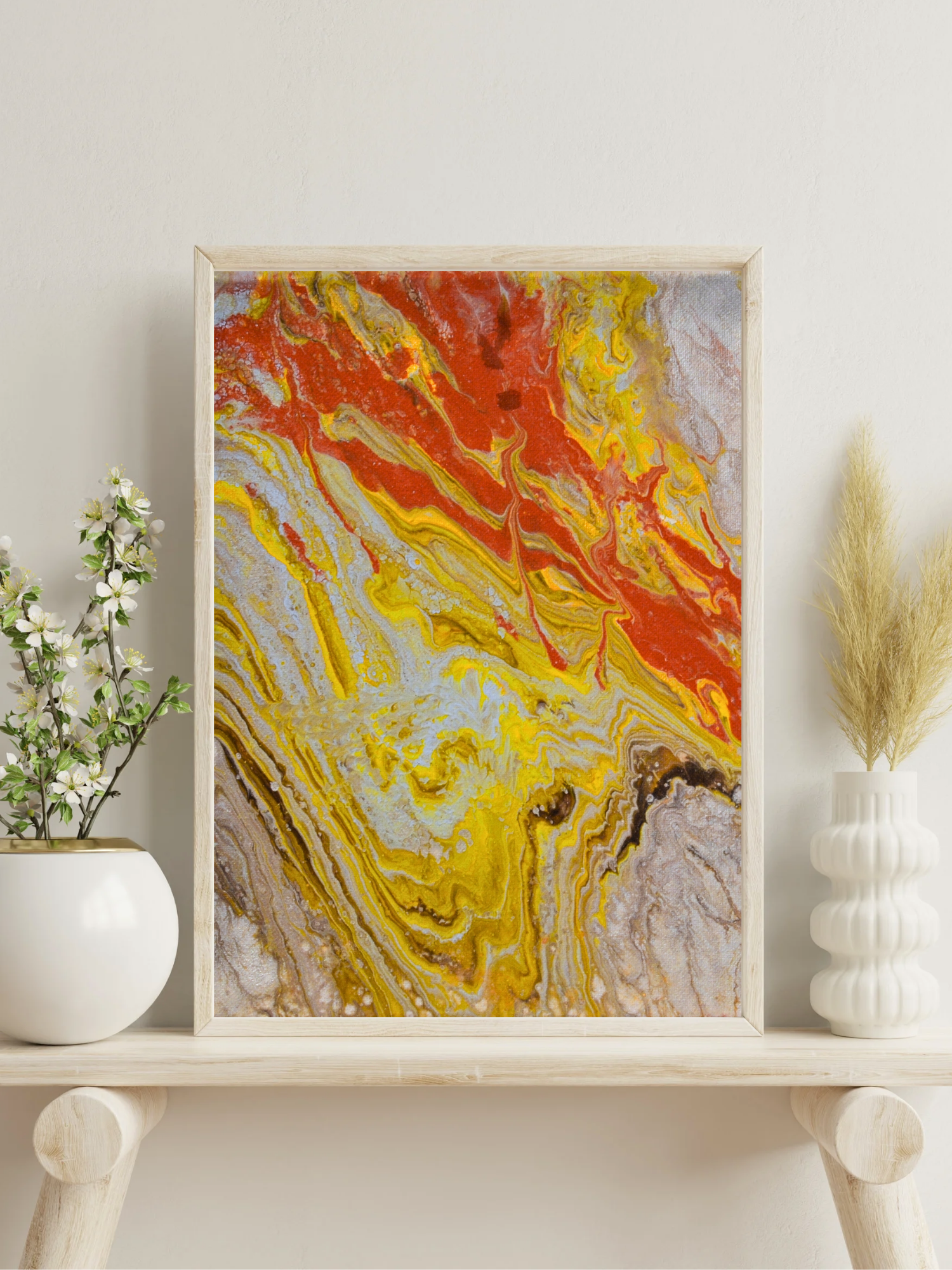 Molten Flow – Varm Abstrakt Poster