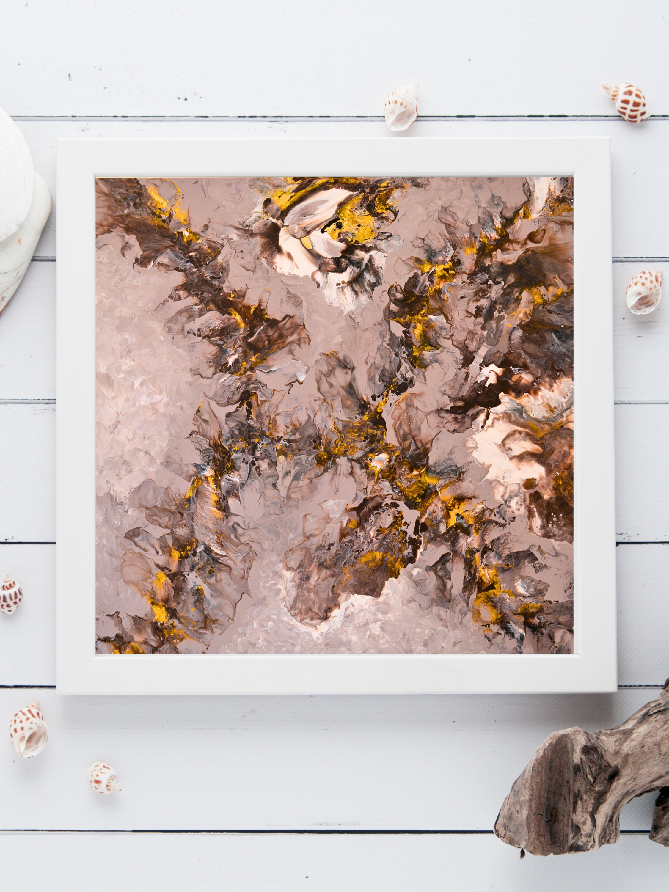 Golden Dune – Beige Abstrakt Poster