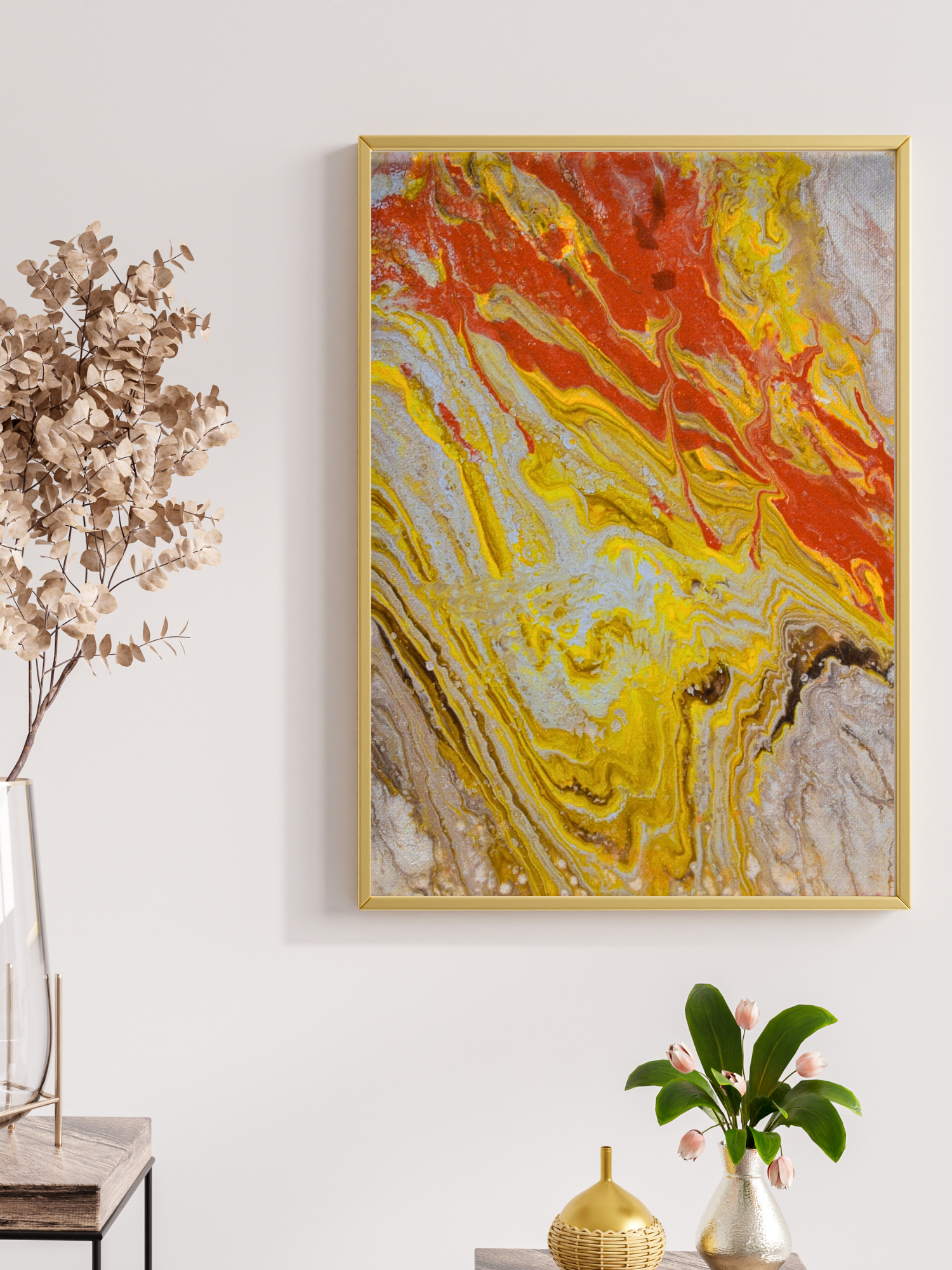 Molten Flow – Varm Abstrakt Poster