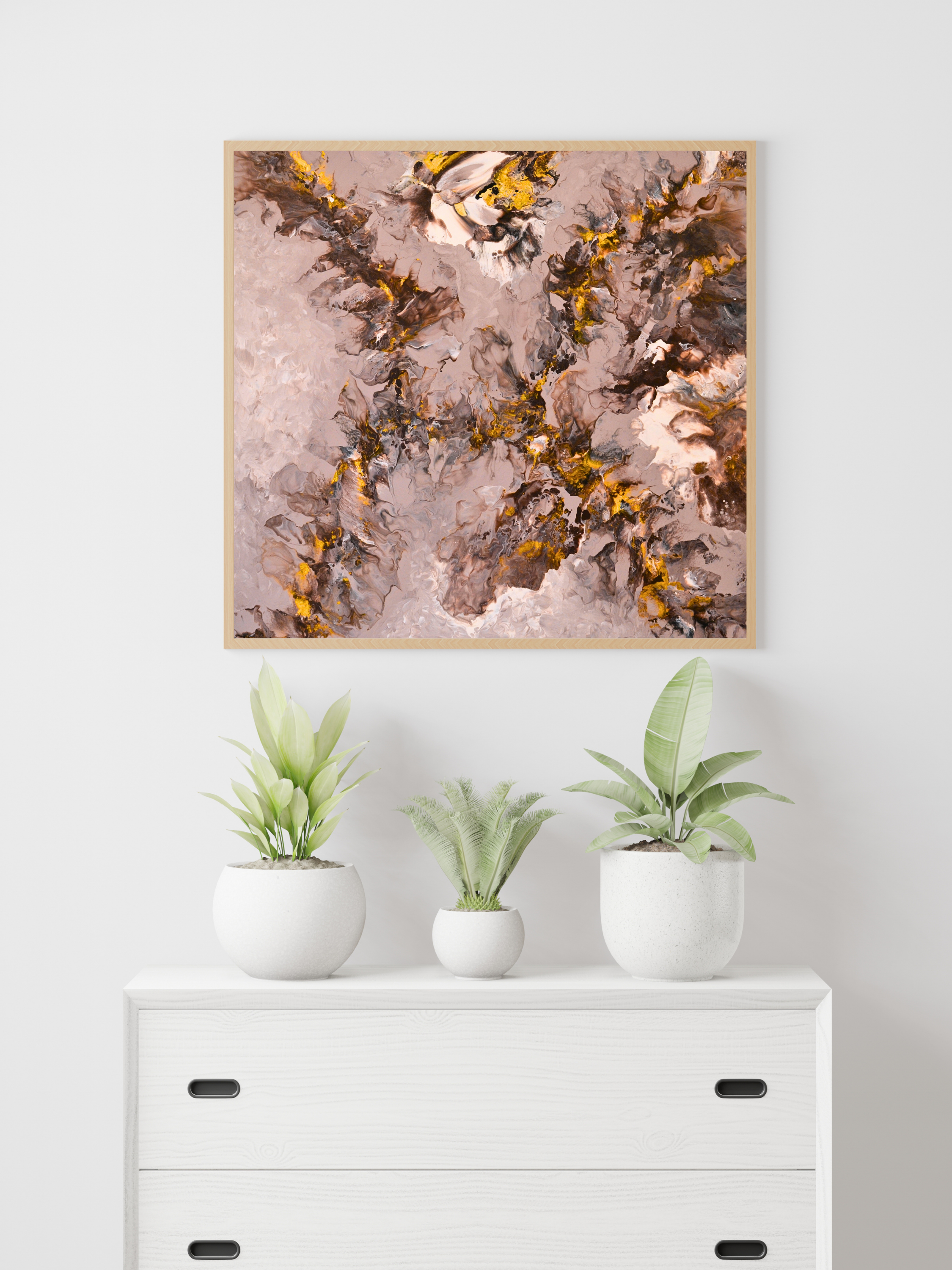 Golden Dune – Beige Abstrakt Poster