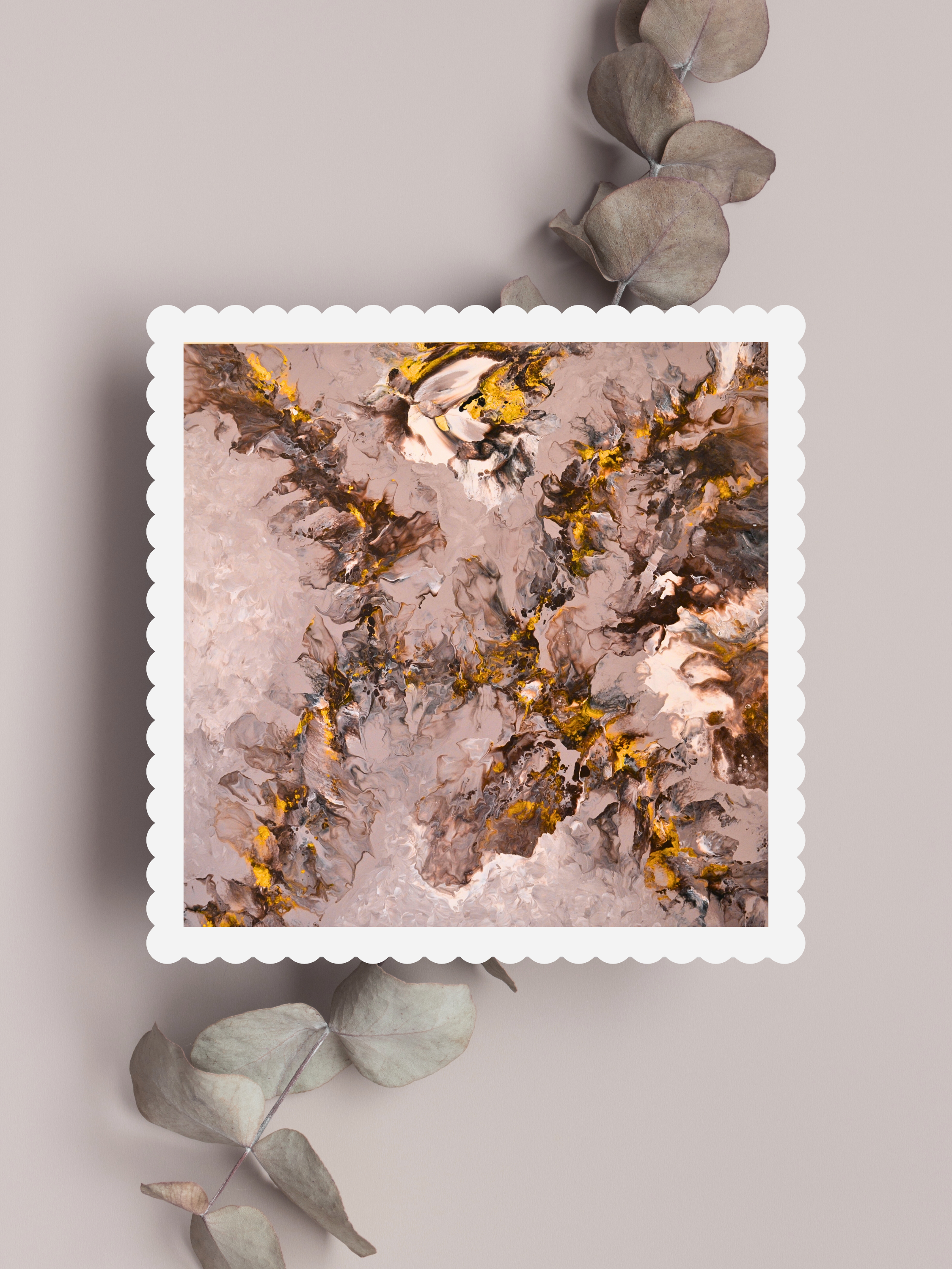 Golden Dune – Beige Abstrakt Poster