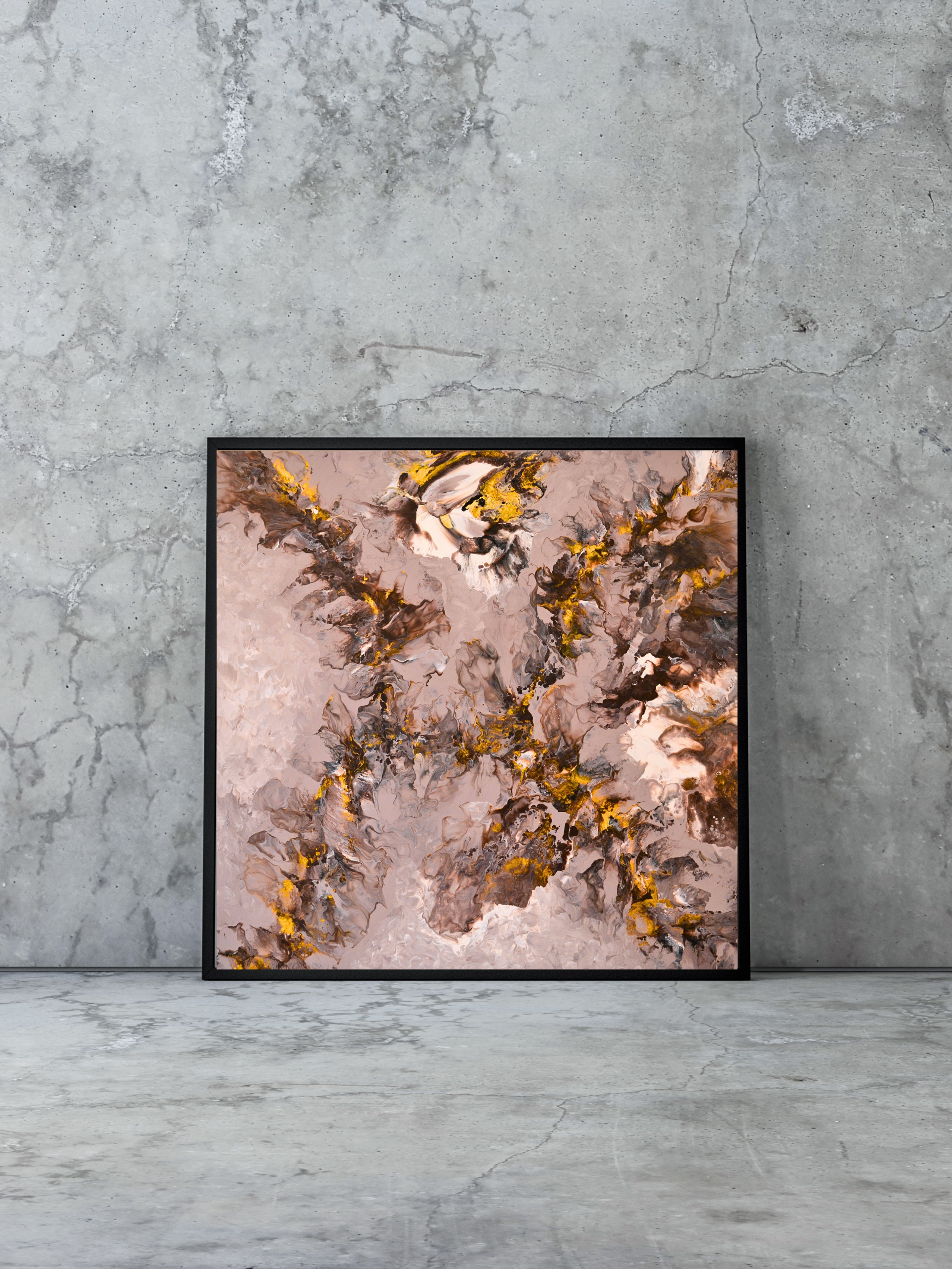 Golden Dune – Beige Abstrakt Poster