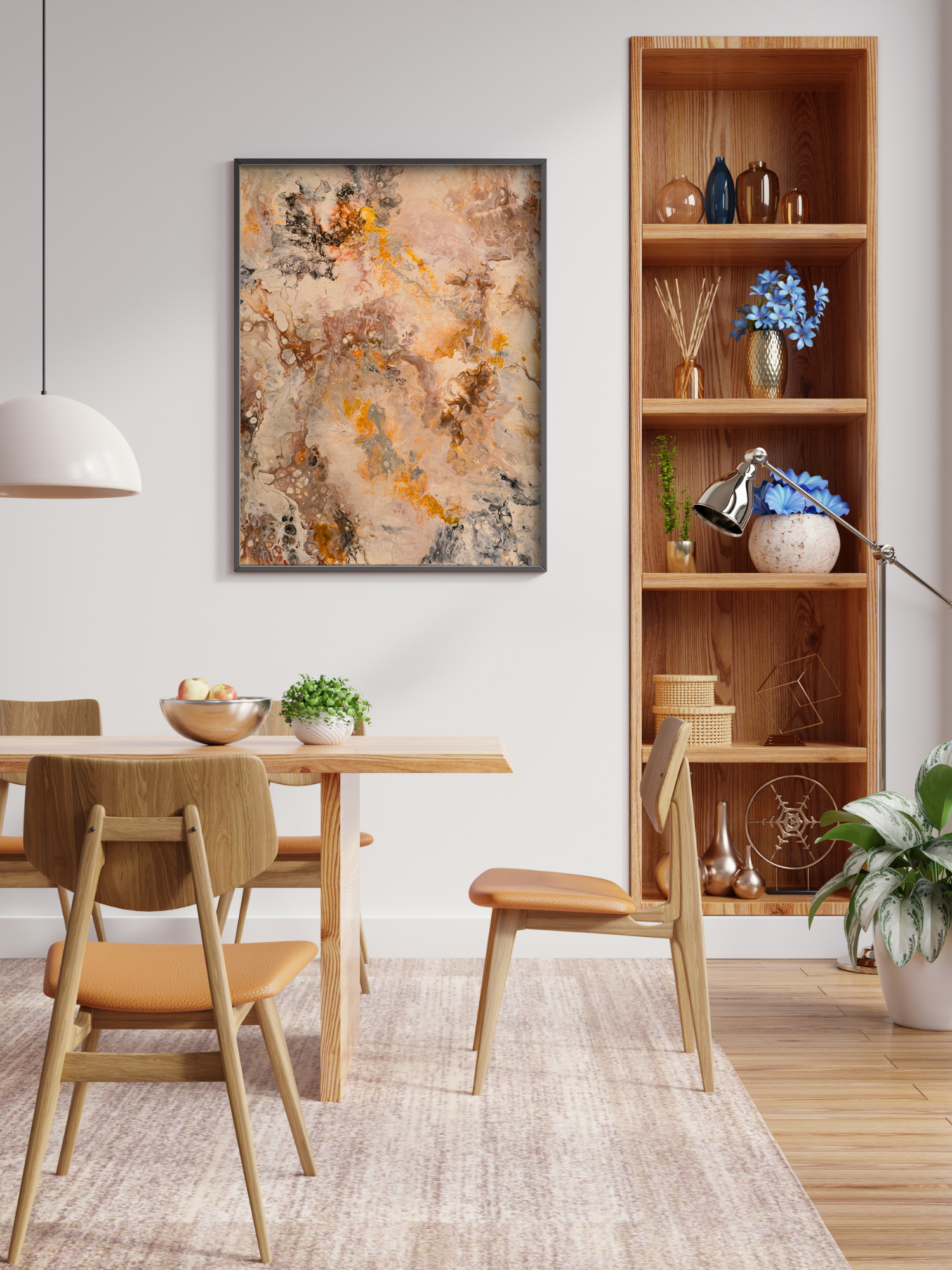 Amber Glow – Orange Konstposter
